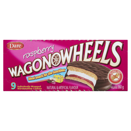 Dare Peanut-Free Wagon Wheels Raspberry 360 g