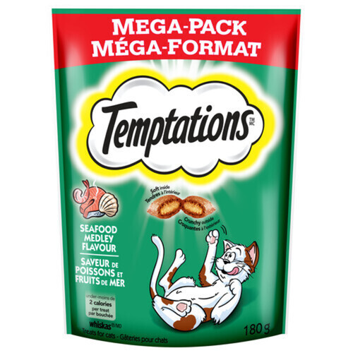 Temptations Adult Cat Treats Seafood Medley Flavour 180 g
