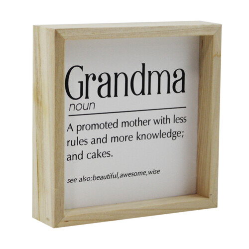 Splash Grandma Block Sign 1 EA