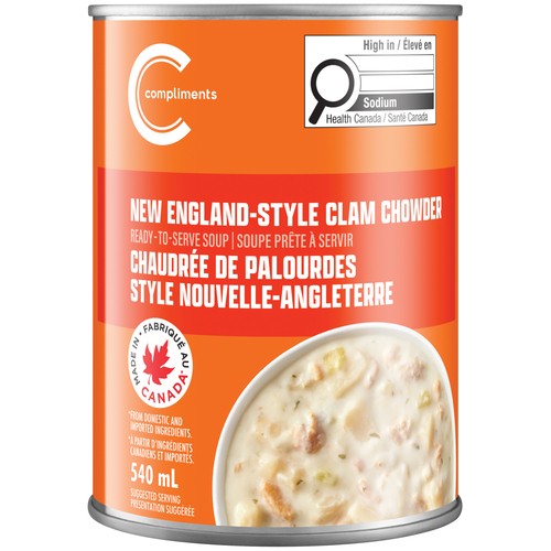 Compliments Soup New England Clam Chowder 540 ml