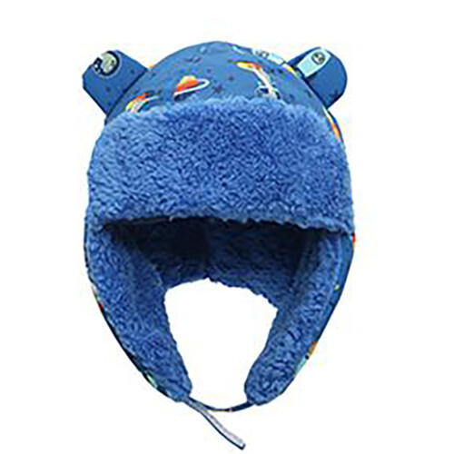 FlapJack Water Repellent Trapper Hat Dinosaur Blue Small 1 Count