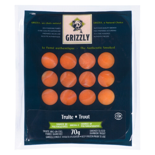 Grizzly Frozen Smoked Trout 70 g 