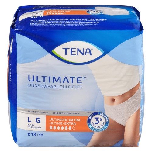 Tena Disposable Protective Underwear Unisex Ultimate Large 13 EA