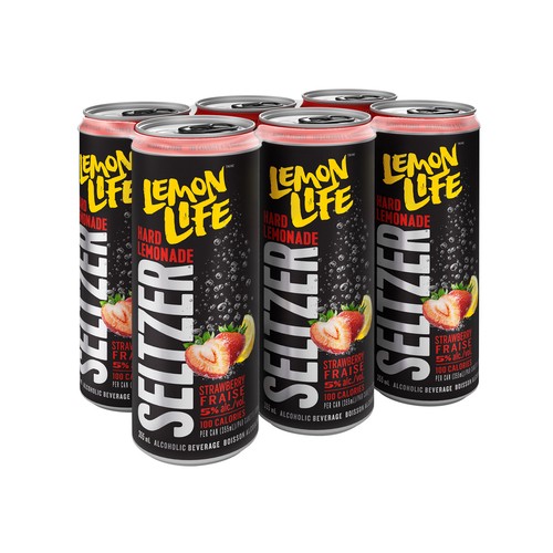 Lemon Life Seltzer Strawberry Lemonade 6 x 355 ml (cans)