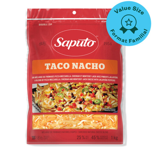 Saputo Shredded Cheese Taco Nacho 1 kg