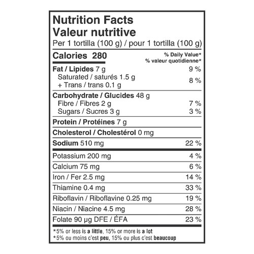 Dempster’s Burrito Tortillas White Extra Large 600 g