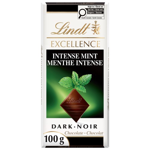 Lindt Excellence Dark Chocolate Bar Intense Mint 100 g
