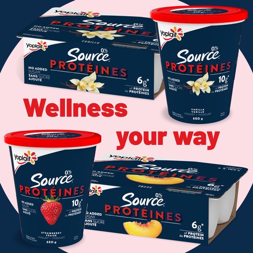 Yoplait Source 0% Yogurt Protein Vanilla 4 x 100 g