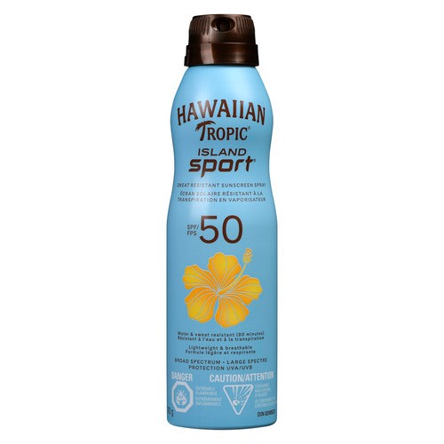 Hawaiian Tropic Sunscreen Spray SPF 50 Island Sport Sweat Resistant 170 g