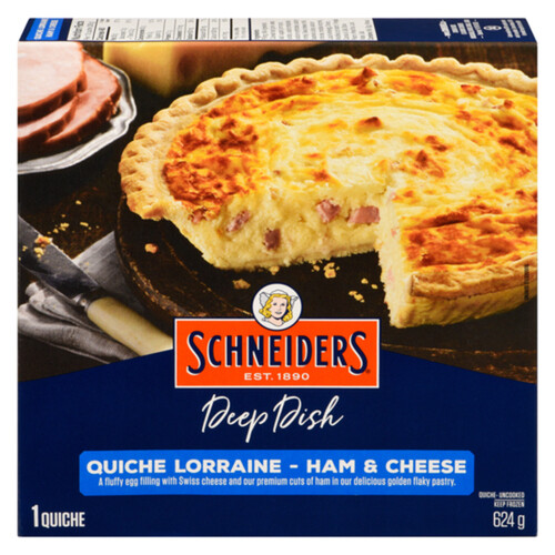 Schneiders Deep Dish Quiche Lorraine Ham & Cheese 624 g