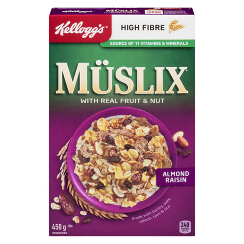 Kellogg's Muslix Cereal Almond Raisin 450 g
