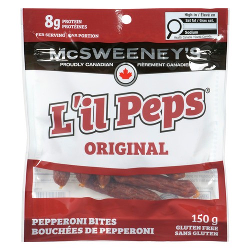 McSweeney's L'il Peps Gluten-Free Pepperoni Sticks Original 150 g