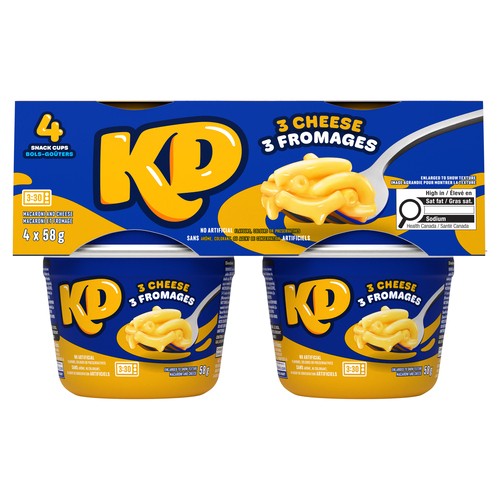 Kraft Dinner Snack Cup Three Cheese 4 x 58 g