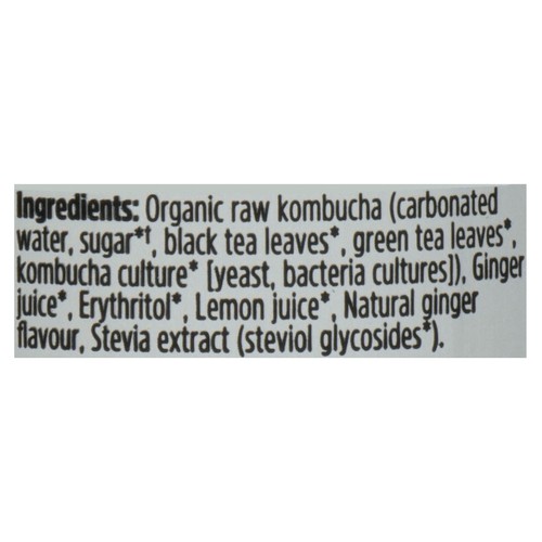 Remedy Organic Kombucha No Sugar Ginger Lemon 355 ml (can)