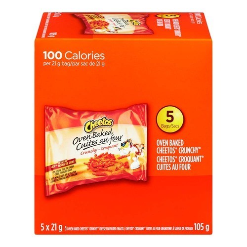 Cheetos Oven Baked Cheese Flavoured Snacks Crunchy 5 x 21 g