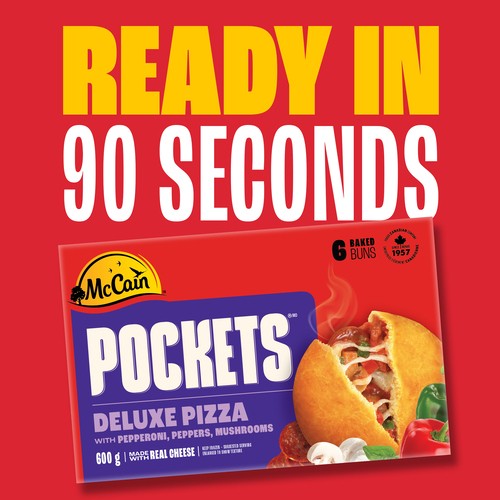 McCain Frozen Pizza Pockets Deluxe 6 x 100 g