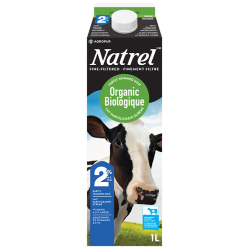 Natrel Organic 2% Milk Partly Skimmed 1 L