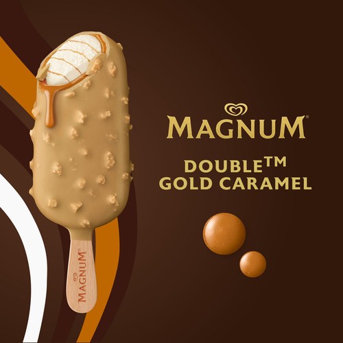 Magnum Ice Cream Bar Double Gold Caramel 3 x 85 ml