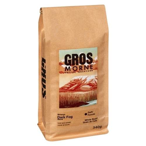 Gros Morne Coffee Roasters Whole Bean Dark Fog Blend Dark 340 g
