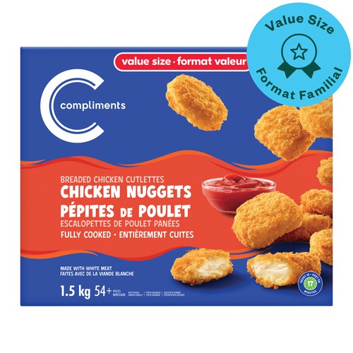 Compliments Frozen Chicken Nuggets Fully Cooked 1.5 kg