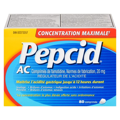 Pepcid Acid Controller Medication Maximum Strength Tablets 80 EA