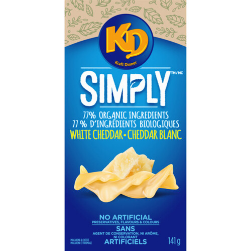 Kraft Dinner Simply Macaroni & Cheese White Cheddar Spirals 141 g