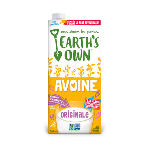 Earth's Own Oat Milk Original Plant-Based Beverage Dairy-Free 946 ml
