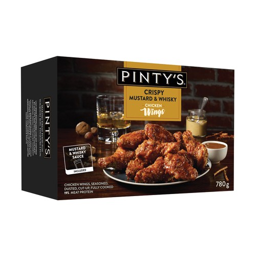 Pinty's Frozen Crispy Chicken Wings Mustard Whiskey 780 g