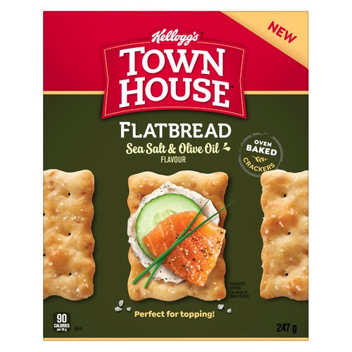 Kellogg's Town House Crackers Flatbread Sea Salt & Olive Oil 247 g