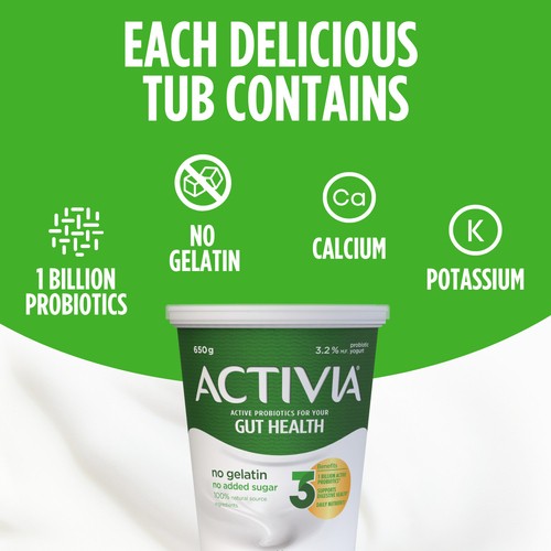 Activia Probiotic Yogurt Plain 650 g