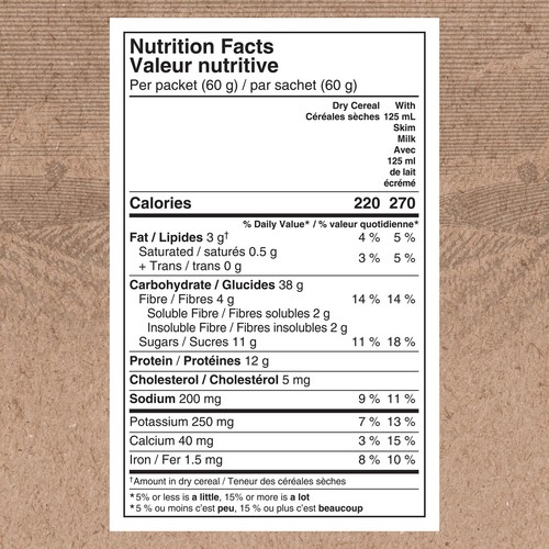 Quaker Protein+ Instant Oatmeal Maple And Brown Sugar 6 Packets 360 g