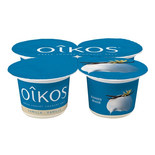 Oikos 2% Greek Yogurt Blended Vanilla Flavour 4 x 100 g