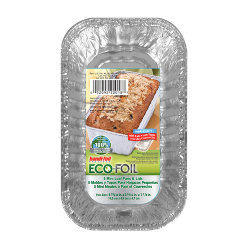 Handi-Foil Loaf Pan With Lid 5 Pack