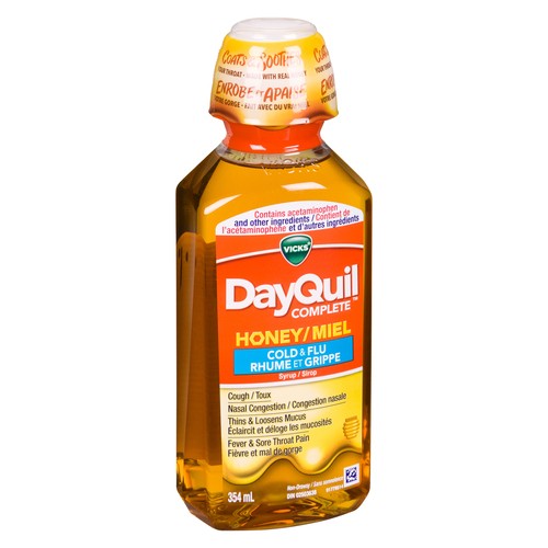 Vicks DayQuill  Complete Cold And Cough Remedies Honey 354 ml