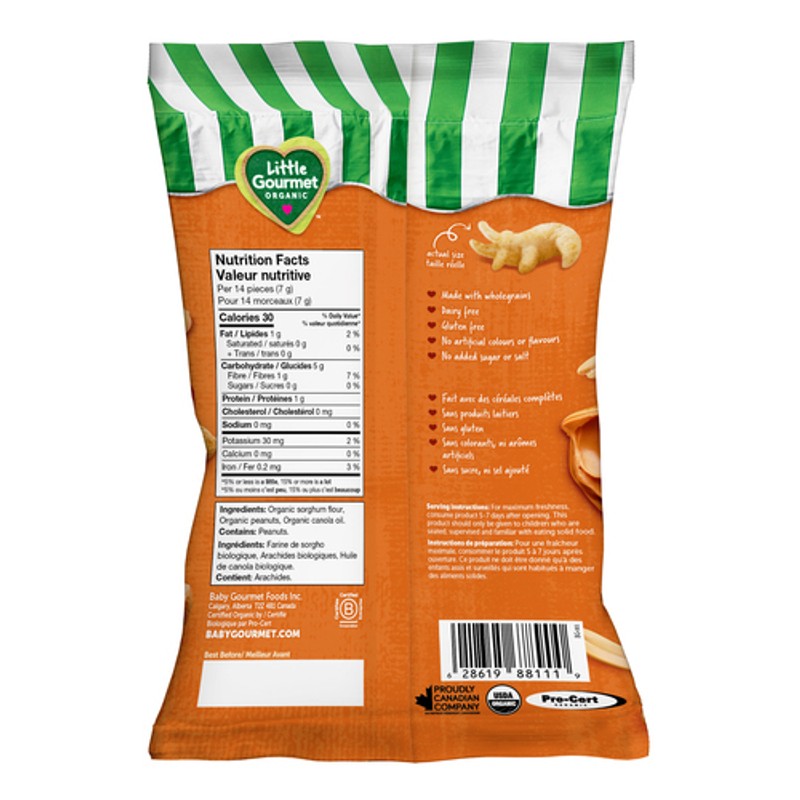 Crocks Snack Little Gourmet Organic Crunchy Crocs Puffed Wholegrain Toddler Snack ...
