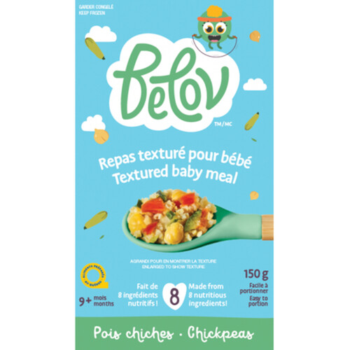 Belov Frozen Textured Baby Meal Chickpeas 150 g