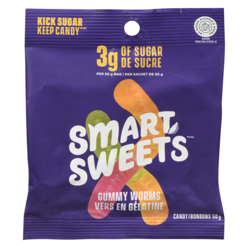 Smart Sweets Candy Gummy Worms 50 g