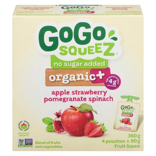 Gogo Squeez Organic Apple Strawberry Pomegranate Spinach 90 g