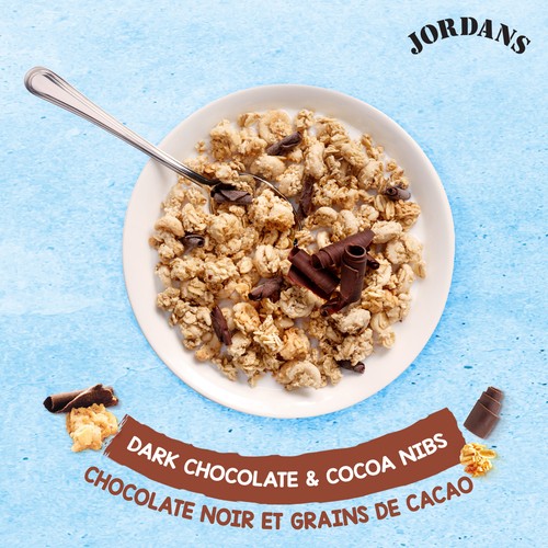 Jordans Morning Crisp Organic Granola Cereal Dark Chocolate & Cocoa Nibs 375 g