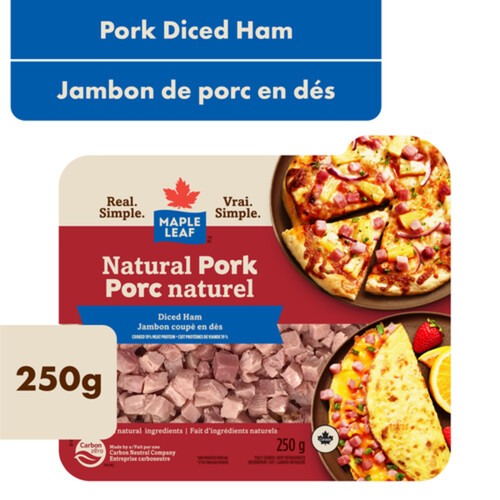 Maple Leaf Natural Pork Diced Ham 250 g