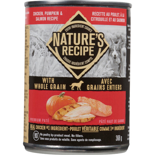 Nature's Recipe Wet Dog Food Chicken Pumpkin & Salmon 368 g