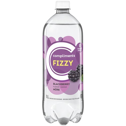 Compliments Sparkling Water Fizzy Blackberry 1 L (bottle)