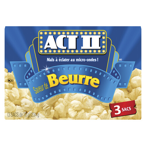 Act II Popcorn Butter 3 x 78 g