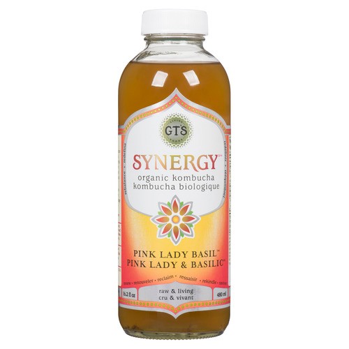 GT's Kombucha Beverage Pink Lady Basil 480 ml