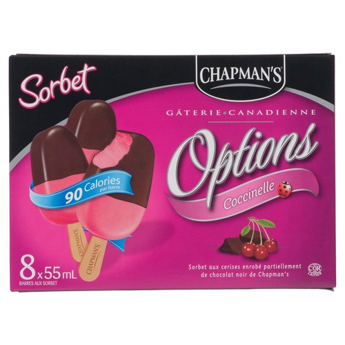 Chapman's Sweet Canadian Options Ice Cream Bars Lady Bug 8 Pack 440 ml