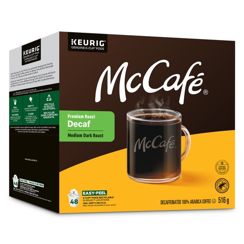 McCafé Coffee Pods Rain Forest Premium Roast Decaf 48 K-Cups 516 g