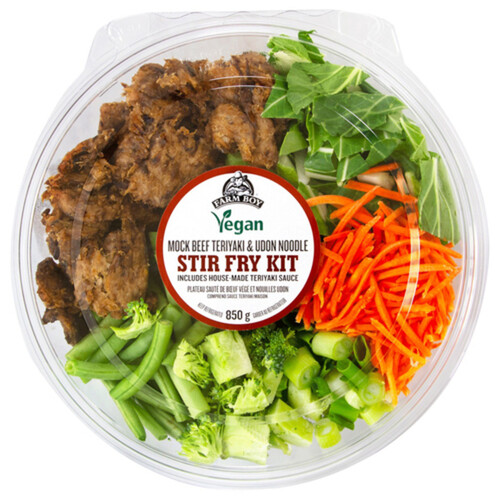 Farm Boy Vegan Teriyaki Beef & Udon Noodle Stir Fry 850 g