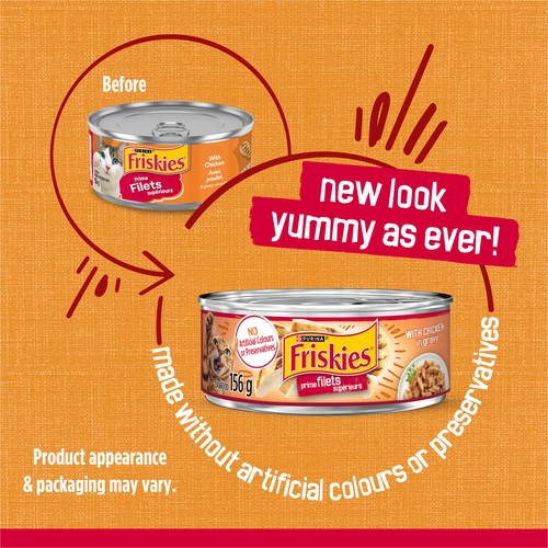 Purina Friskies Prime Filets Wet Cat Food Chicken In Gravy 156 g