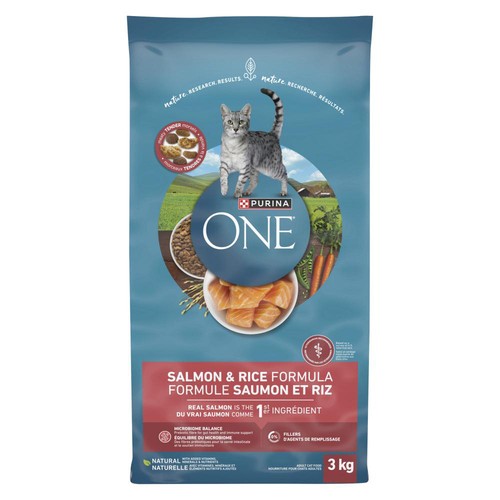 Purina ONE Microbiome Balance Dry Cat Food Salmon & Rice Formula 3 kg