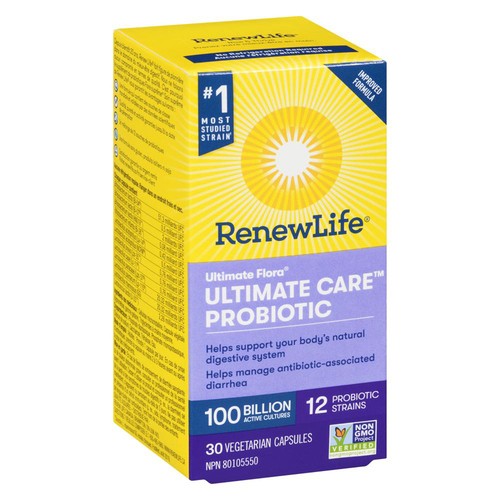 Renew Life Ultimate Flora Probiotic Ultimate Care Vegetarian Capsules 30 Count